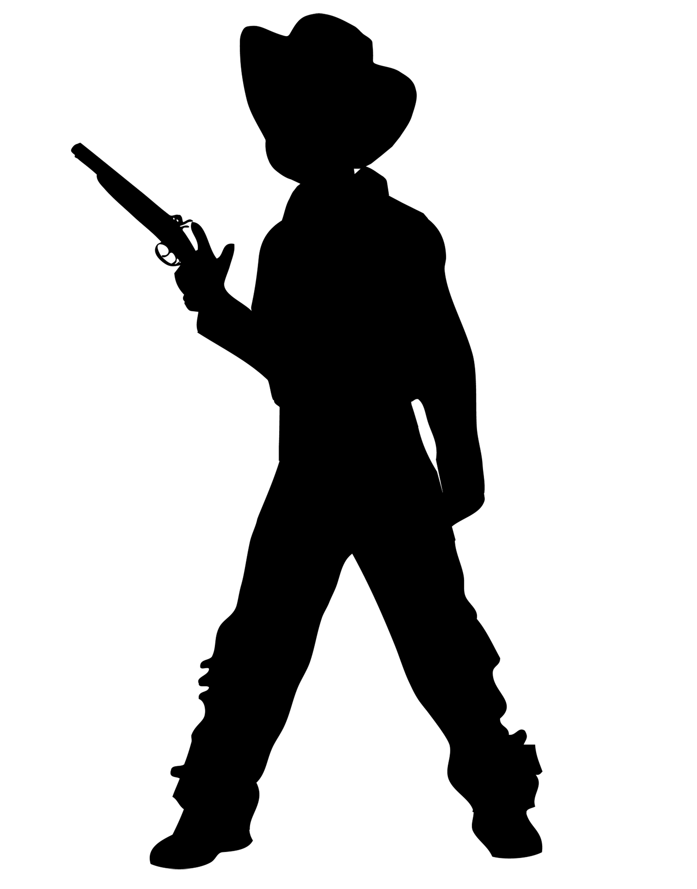 cowboy kid silhouette