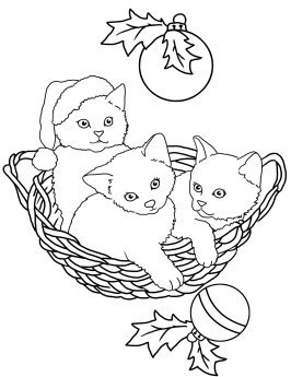 tree kittens at Christmas