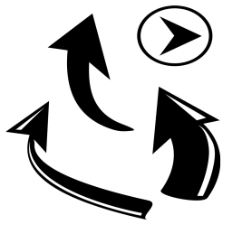 arrow symbols black white
