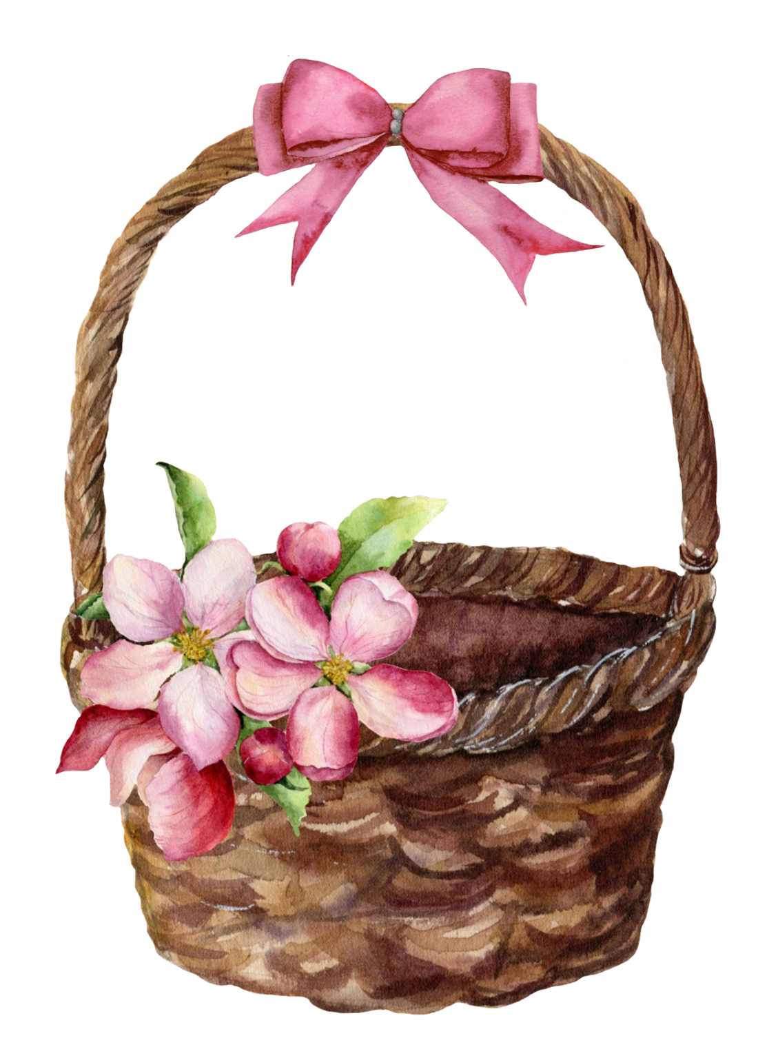 spring basket with flowers