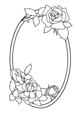 roses and frame coloring