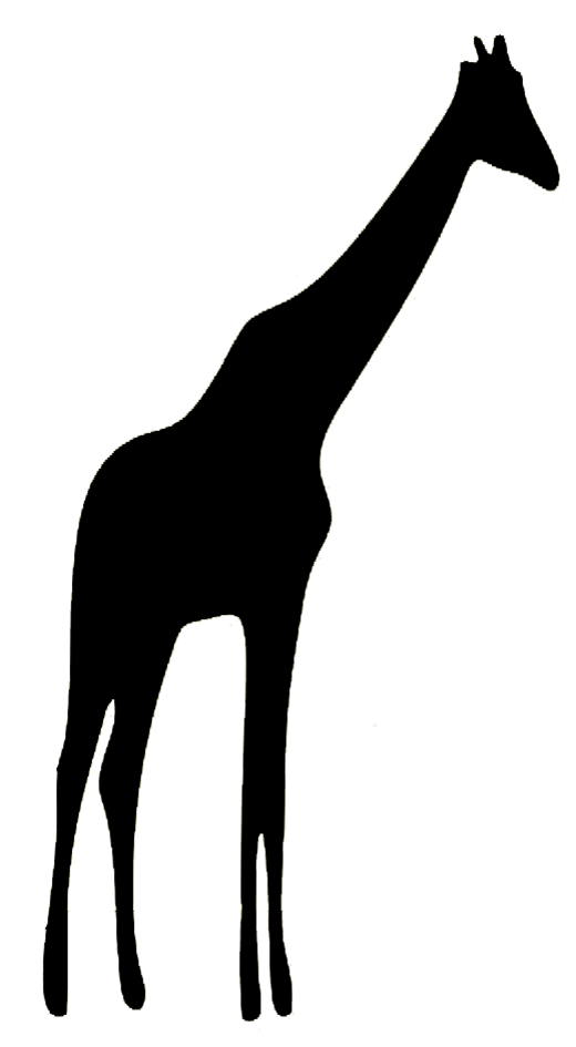 Animal silhouette of giraffe