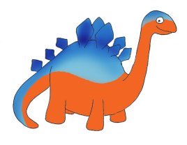 dinosaur party red and blue dino