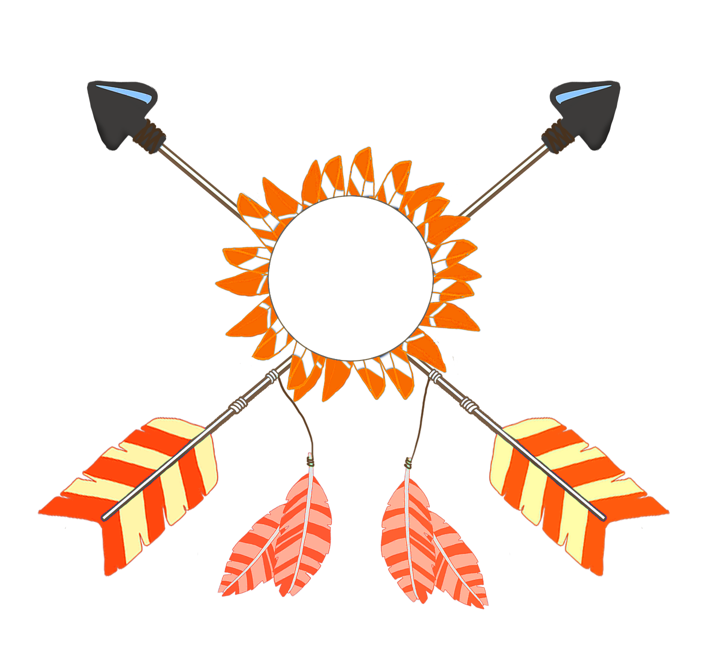 tribal crossed arrows graphic