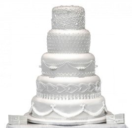 white wedding cake