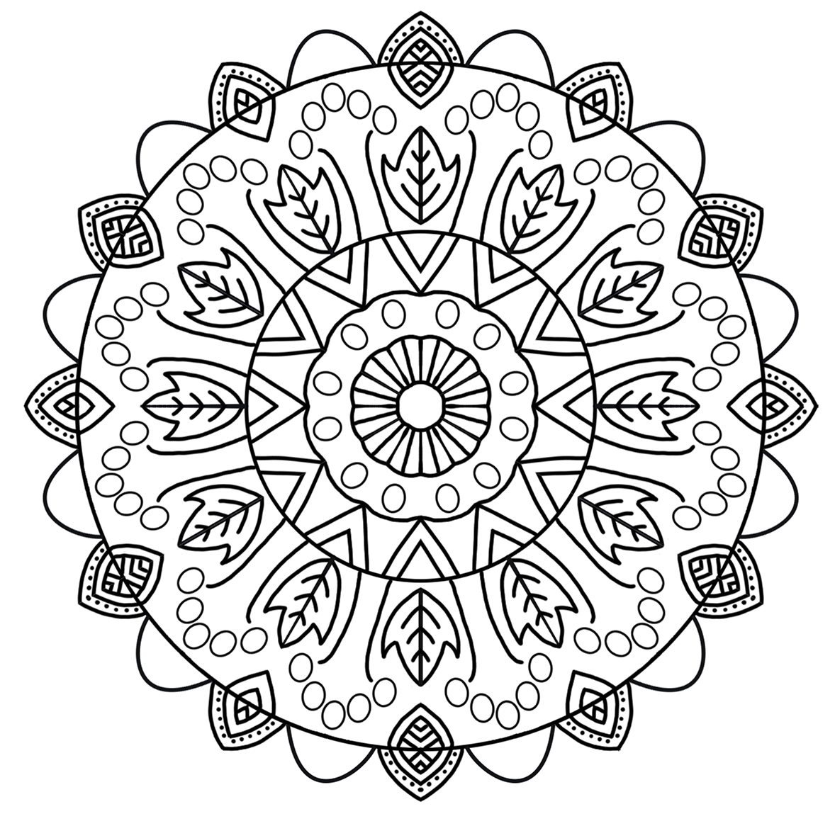 free mandala coloring pages