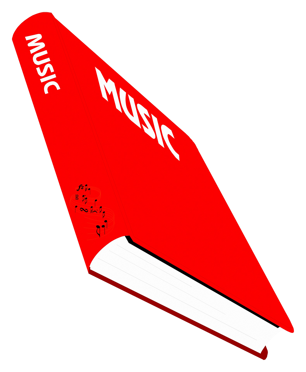 music book clipart red