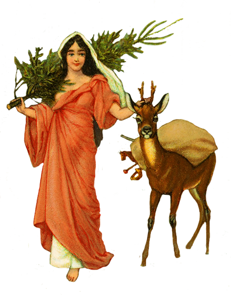 Christmas clip art Angel with deer
