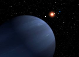 Neptune and stars in space