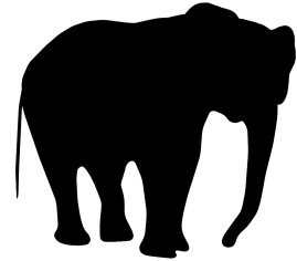 silhouette clip art of elephant