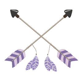 tribal arrows purple crossed