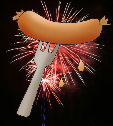 4th of July graphics sausage firework