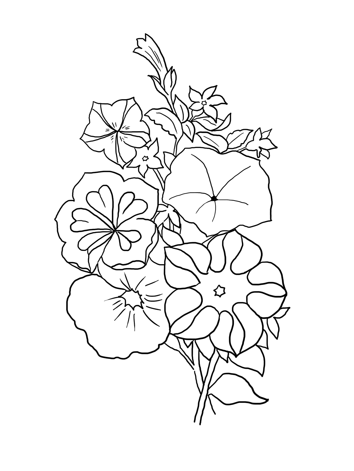 Flower Coloring Pages