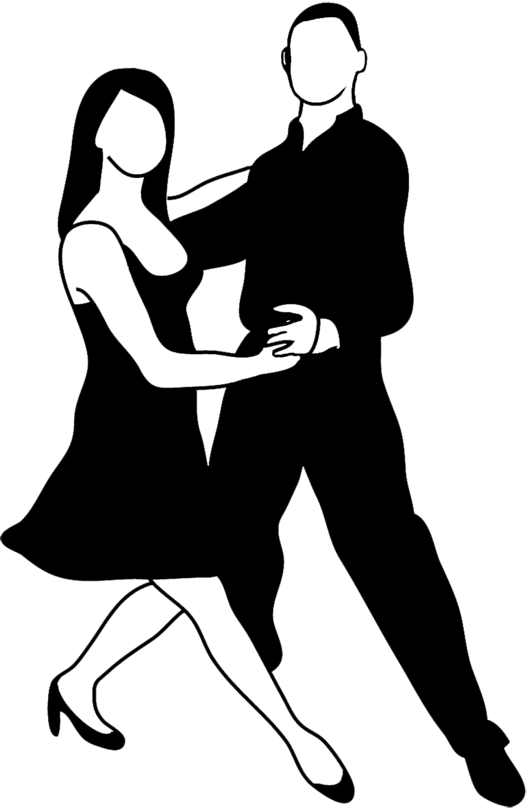 dancer sketch black white