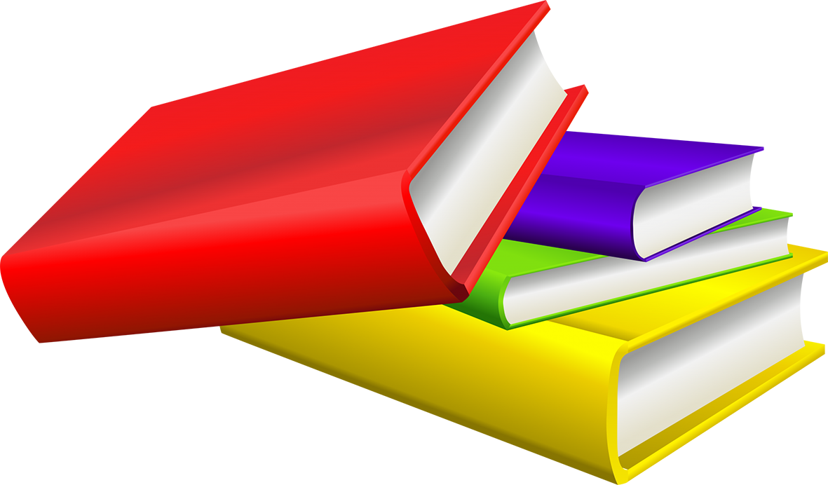 colored books clipart