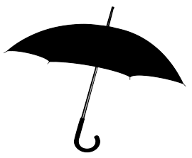 Black umbrella silhouette