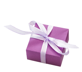 purple birthday present clipart