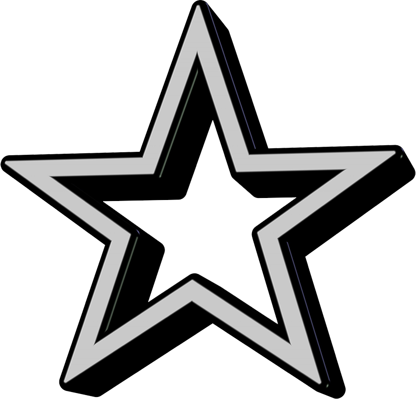 black grey star icon