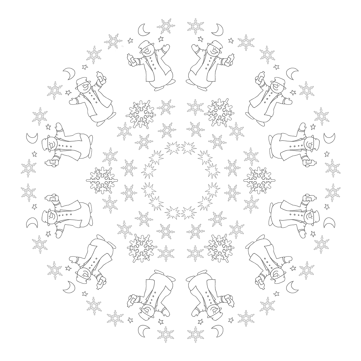 snowman mandala