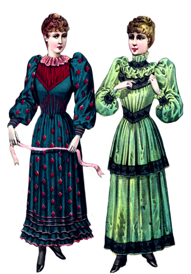 Victorian clip art two ladies