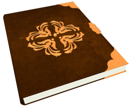clipart of older book beatifully decorated