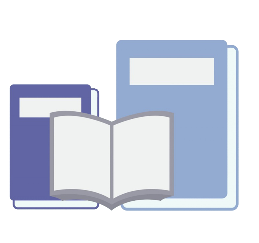 blue books open book clipart