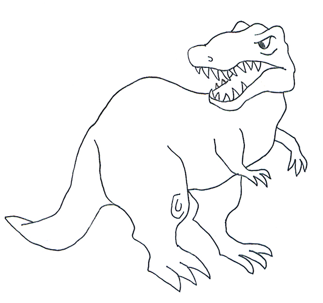 types of dinosaurs tyrannosaurus rex sketch
