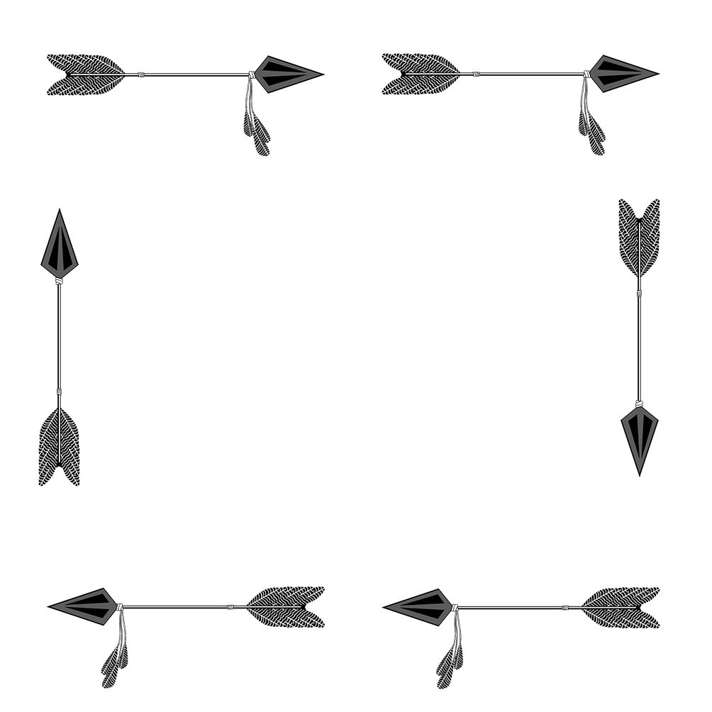 tribal arrow frame rectangular