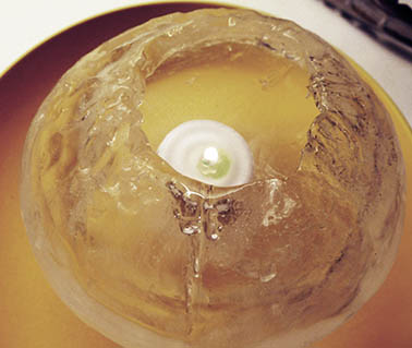 ice lantern with tea light