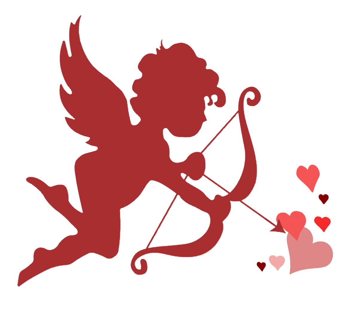 cupid bow arrow hearts