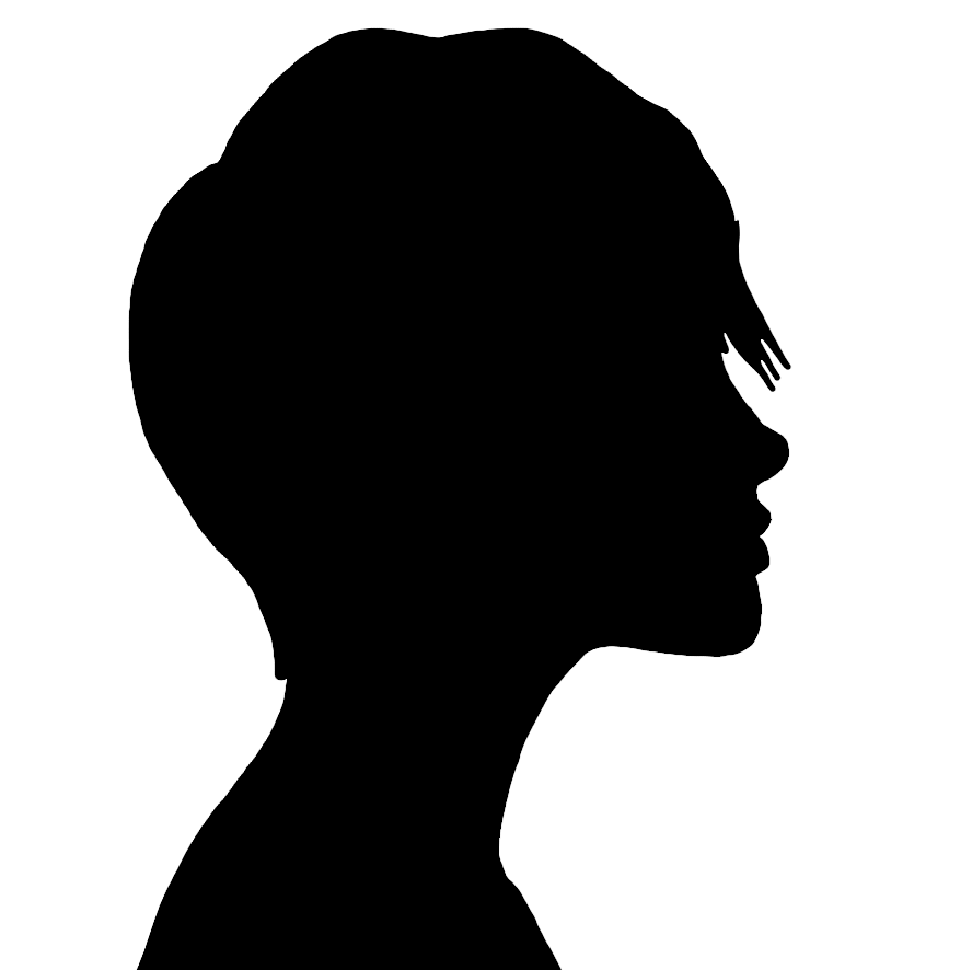 face silhouette of teenage girl
