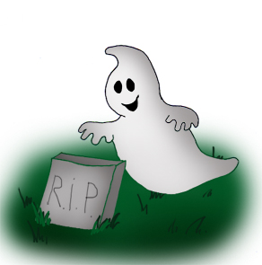 Halloween ghost gravestone