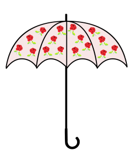 umbrella with roses