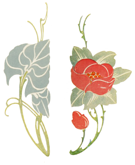 art nouveau flowers
