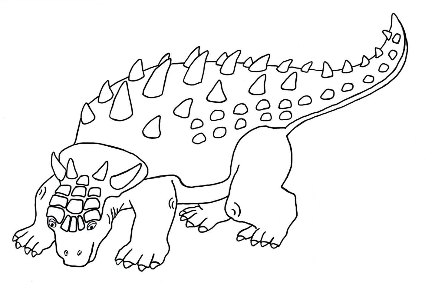 dinosaur coloring sheets ankylosaurus