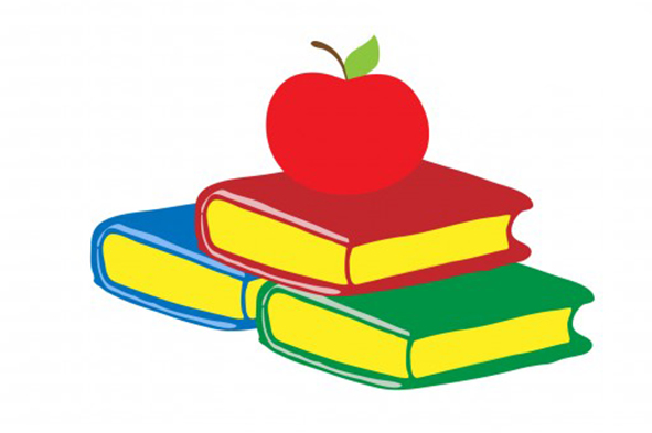 school clip art books apple