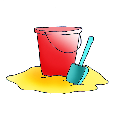 summer clipart bucket spade sand