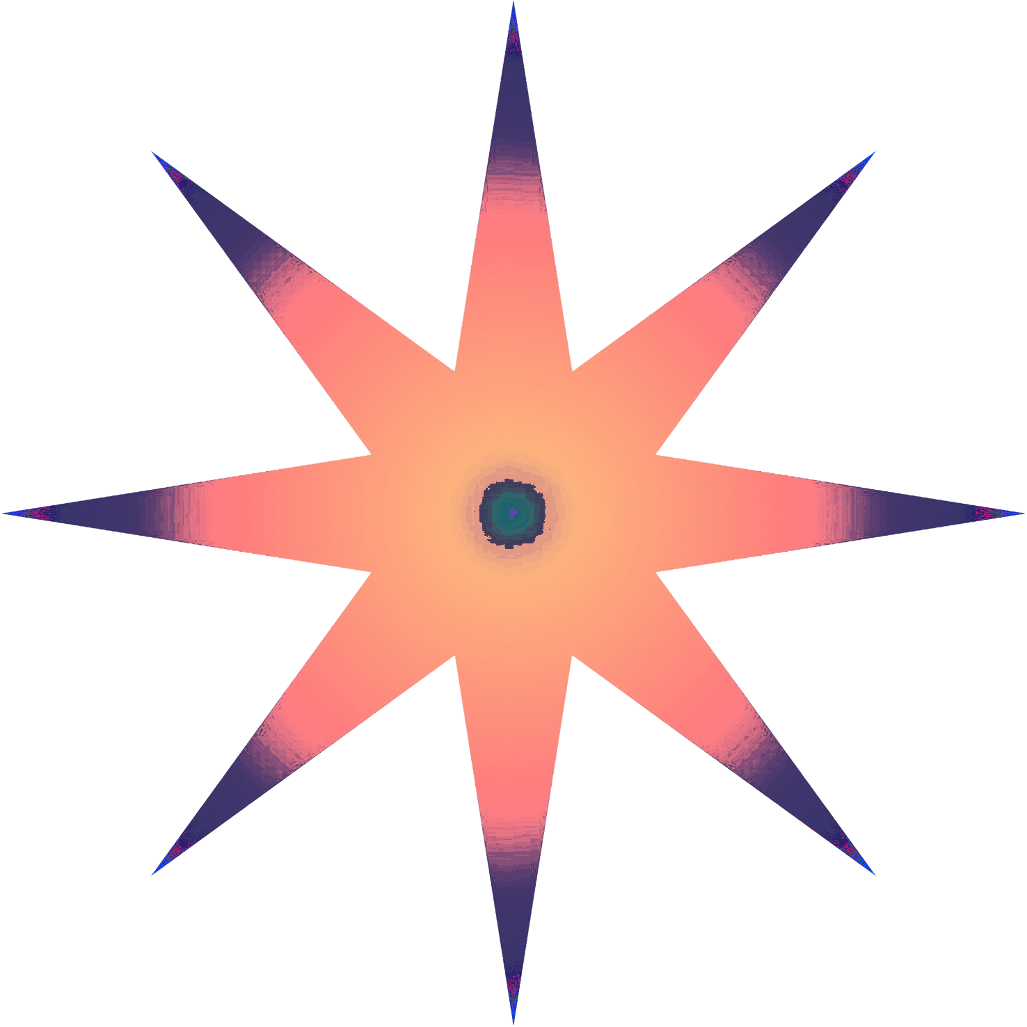 multicolored star clipart