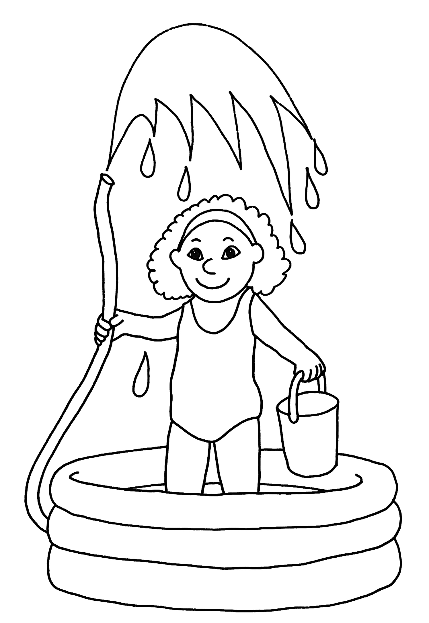 summer coloring sheet for kids