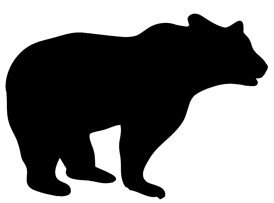 animal silhouette of big bear