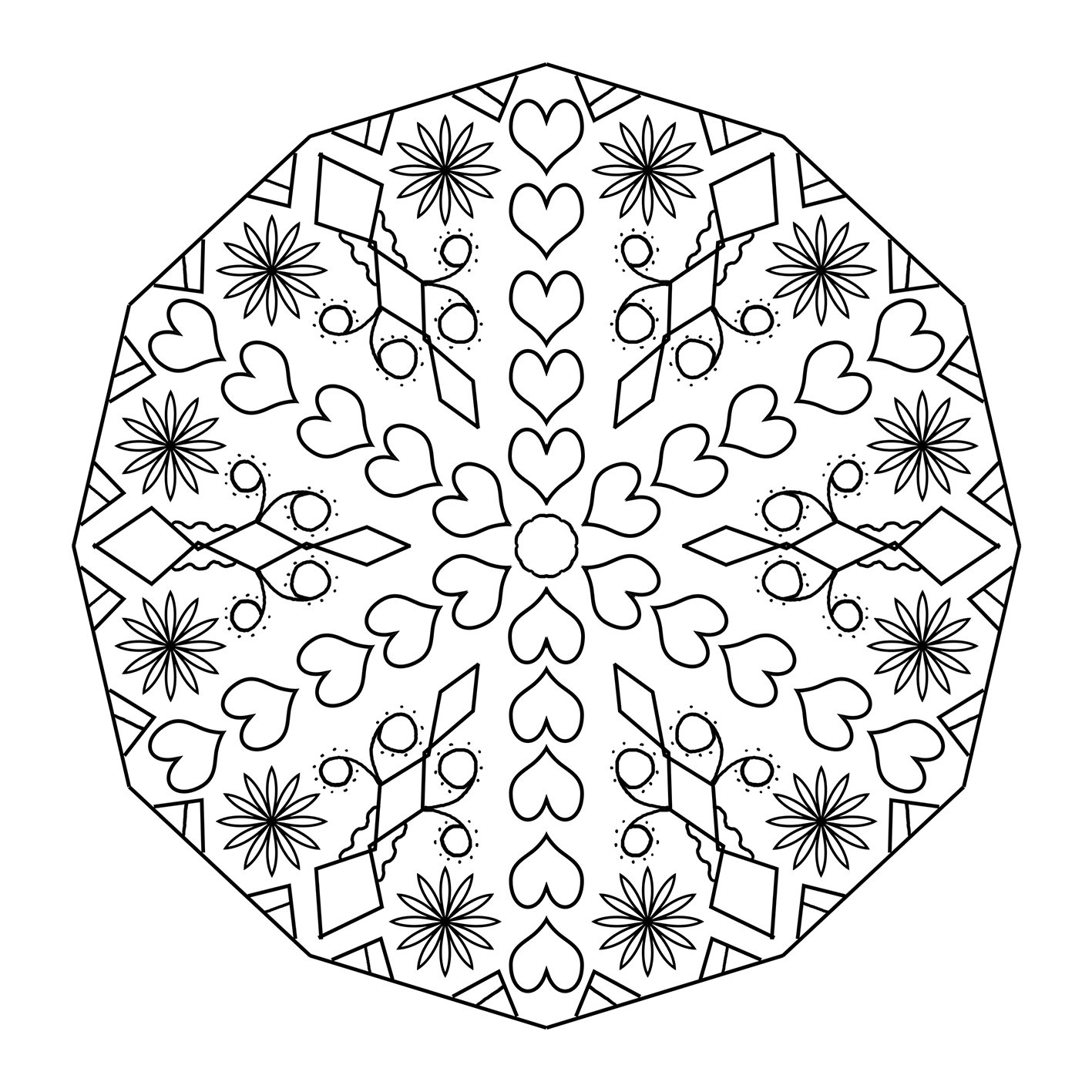 mandala coloring sheet
