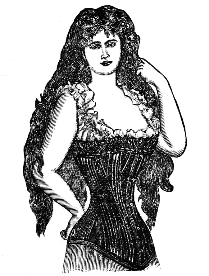 woman with lingerie corset