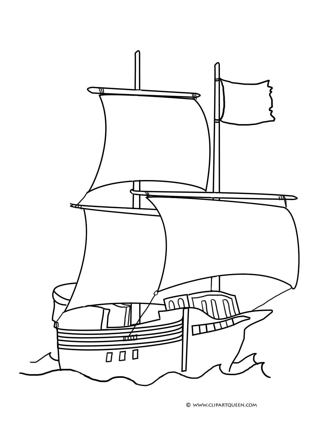 pirate ship coloring sheet