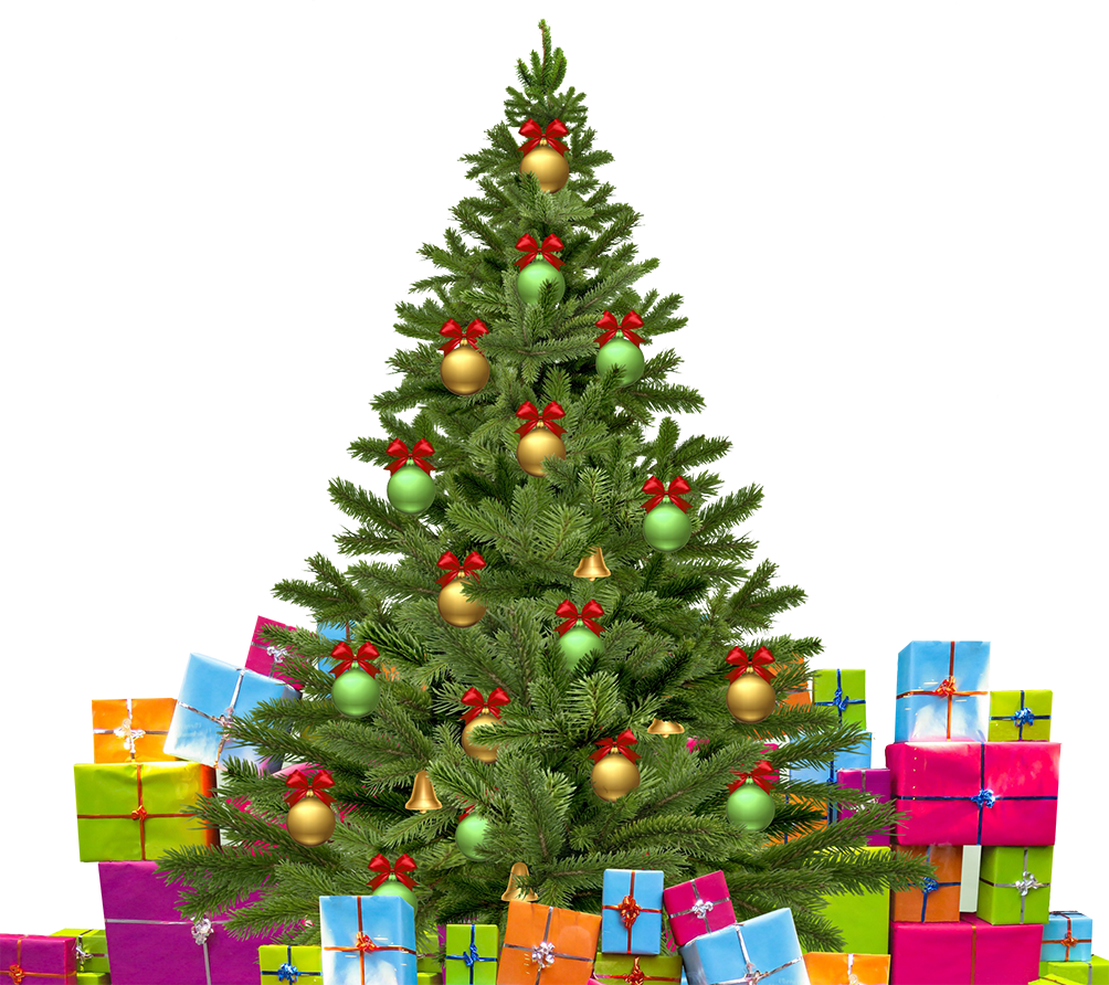 Christmas tree with gifts