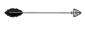 Decorated poin stribed tribal black arrow