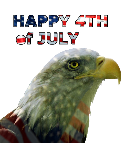 Happy fourth of July eagle head America flag