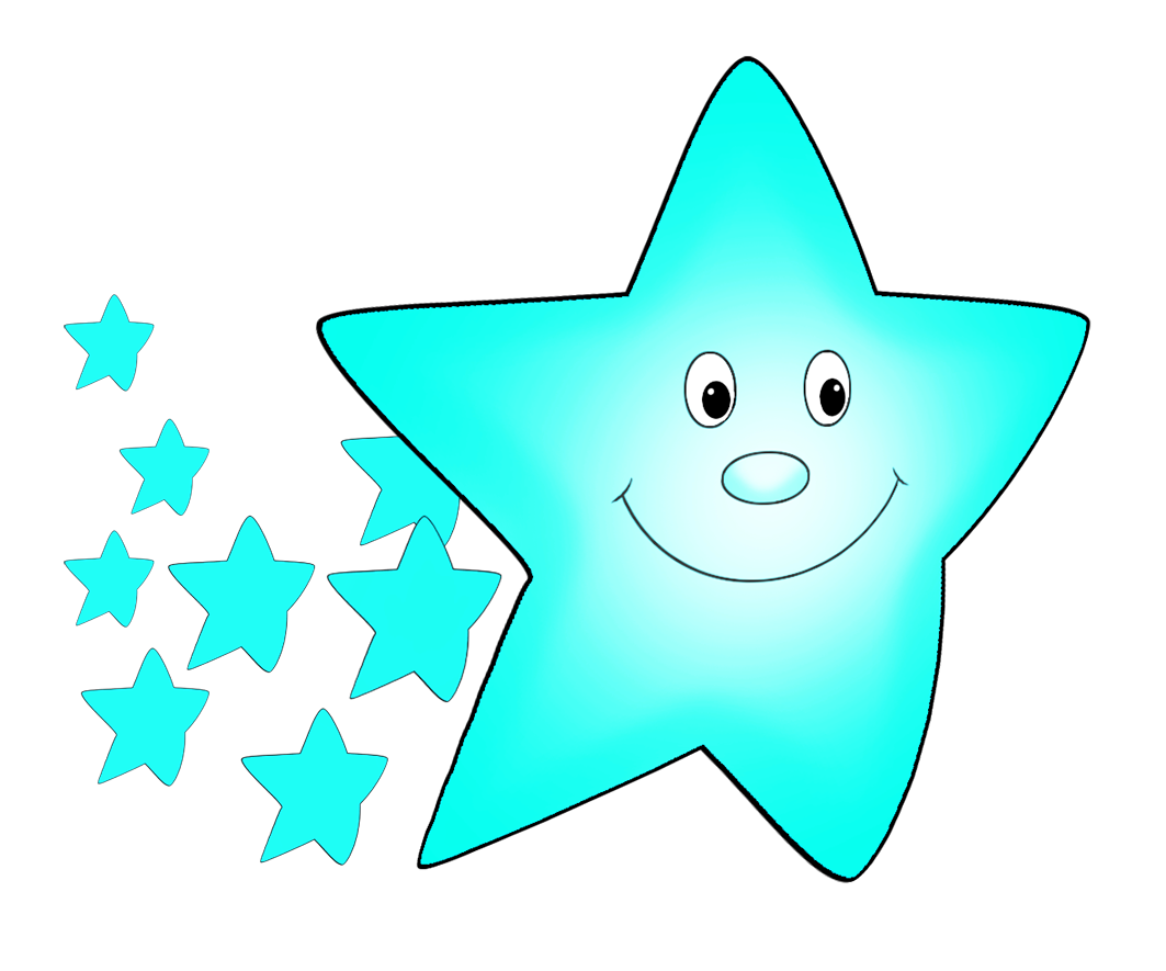 Light blue comet flying