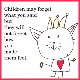 children quote with drawing of kitten princess