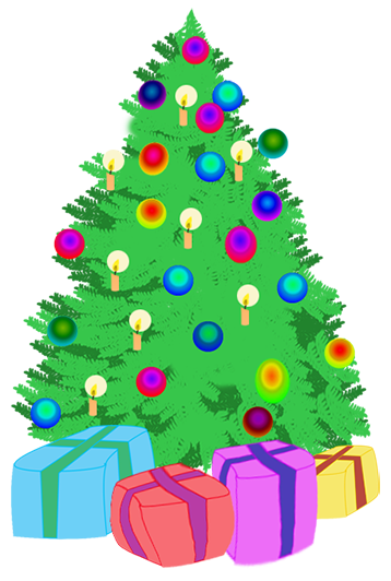 Christmas tree with presents