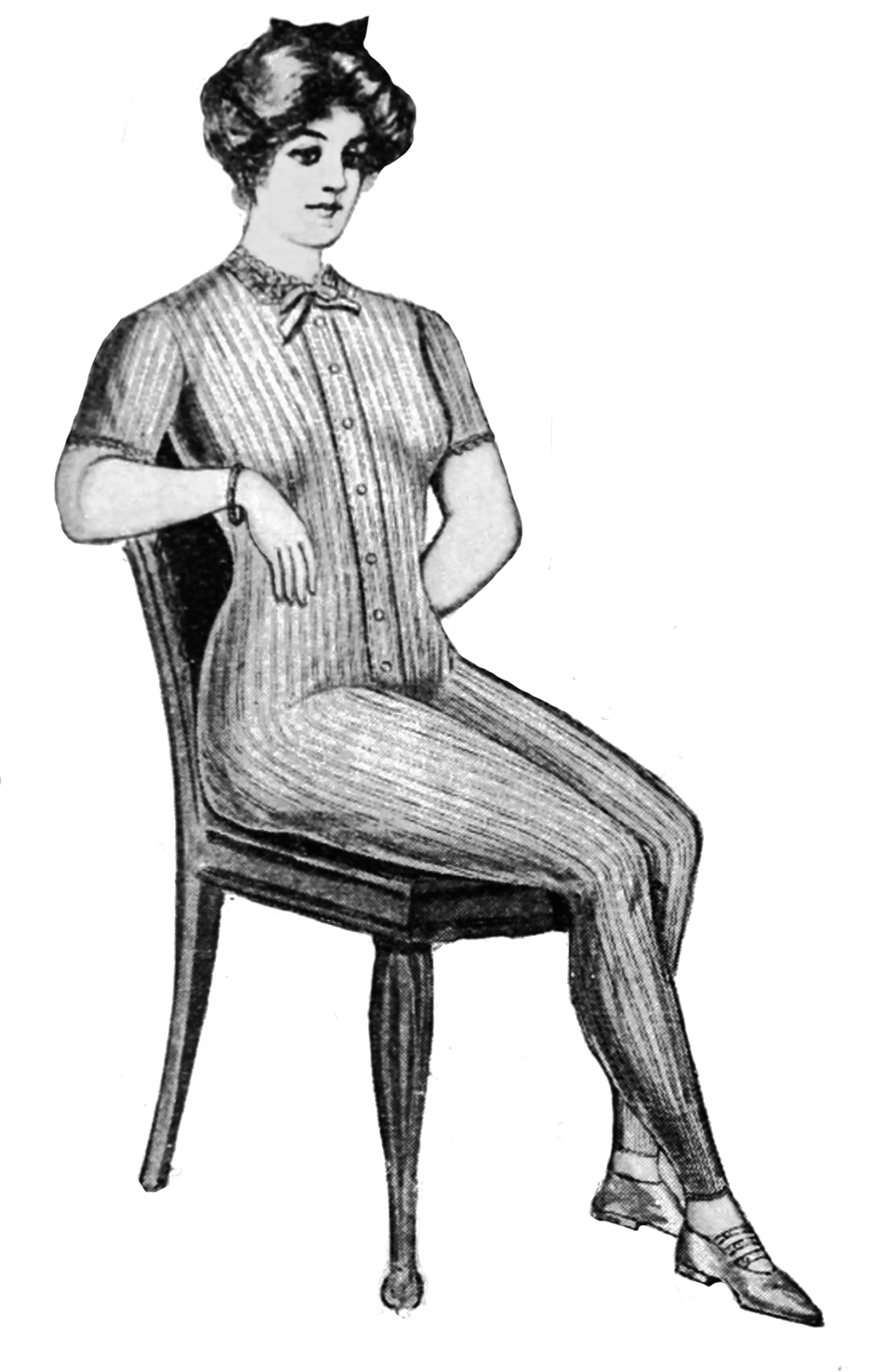 woman in Victorian underwear